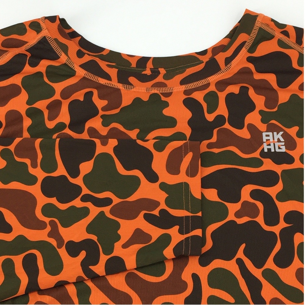 Alaskan Hardgear Shirt Mens 3XL Long Sleeve Orange Camo‎ Baselayer Hunting